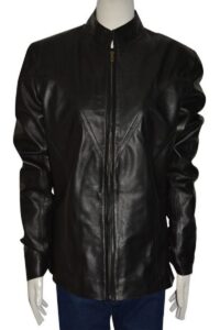Women Black Avenger Leather Jacket