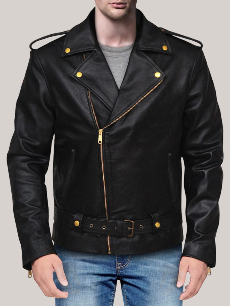 Beauteous-Black-Leather-Jacket-for-Men-768x1024-1.jpg Black Brando Leather Jacket - Mauve Tree - Image 1