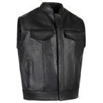 Men Motorcycle Vest - Mauve Tree