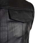 Men Motorcycle Vest - Mauve Tree - Image 3
