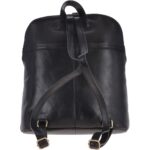 Black Real Leather Backpack - Image 2
