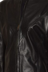 Women Black Avenger Leather Jacket - Image 4