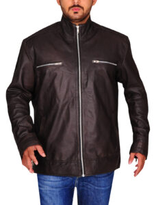 Simple Brown Slim Fit Jacket - Image 5