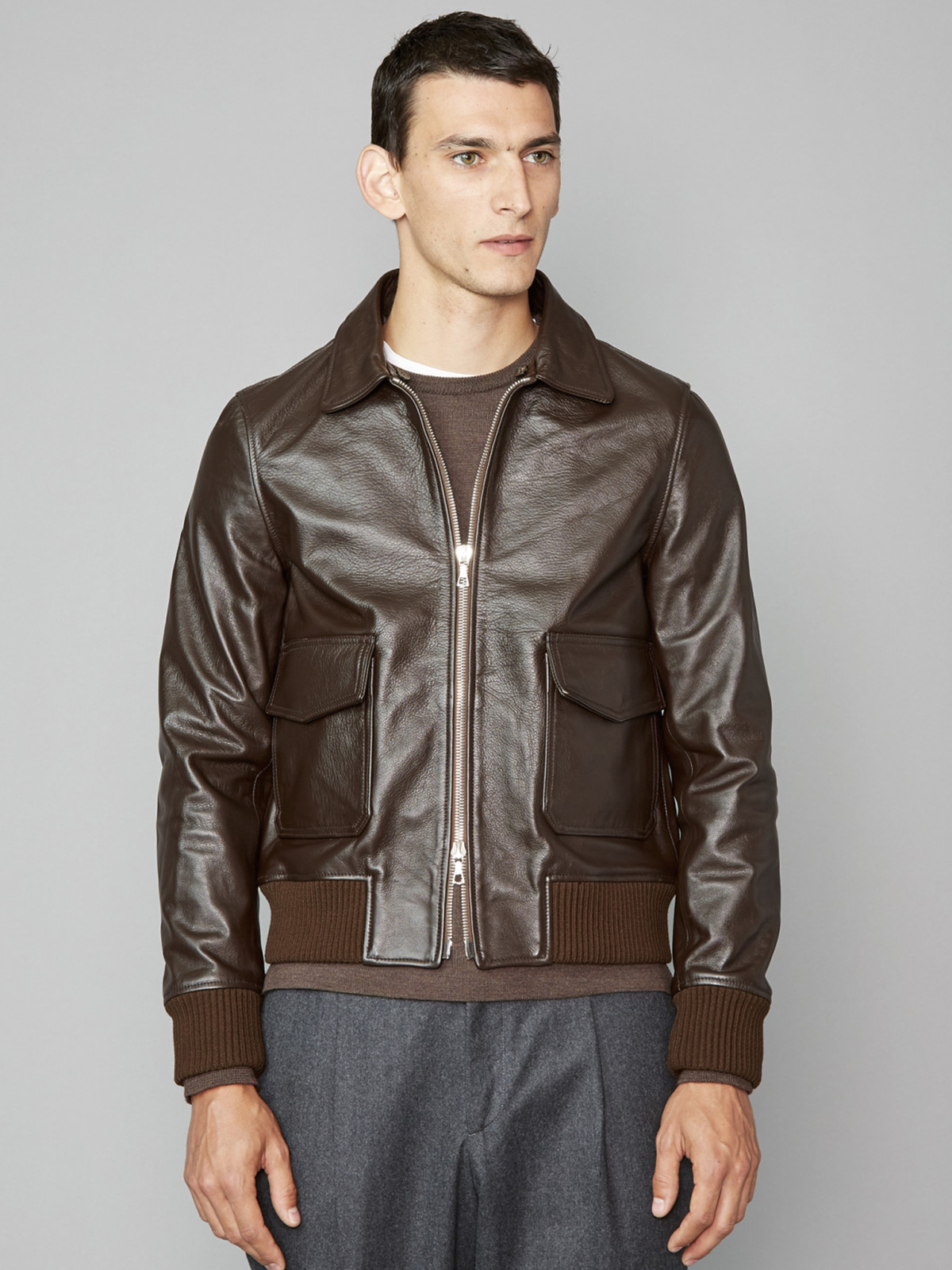 Bright-Brown-Captivating-Leather-Jacket-2.jpg Bright Brown Captivating Real Leather Jacket For Men - Image 1
