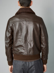 Bright Brown Captivating Real Leather Jacket For Men - Image 3