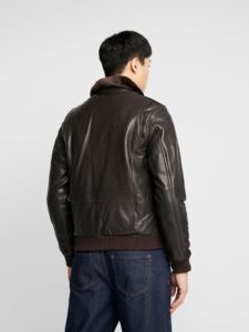 Brown Velvet New Leather Jacket - Mauve Tree - Image 2