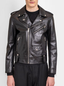 Calfskin Leather Biker Jacket