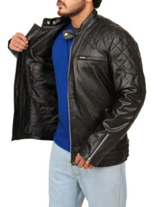Pitch Black Leather Jacket - Image 4