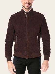 Chocolate Brown Leather Jacket - Mauve Tree