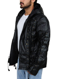 Fancy Black Hoodie Jacket - Image 5