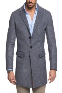 Men Sliver Grey Trench - Image 3