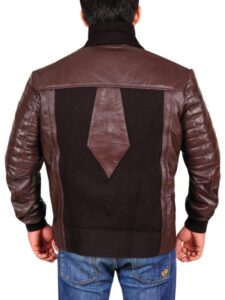 Stylish Men Brown Leather Jacket - Image 2