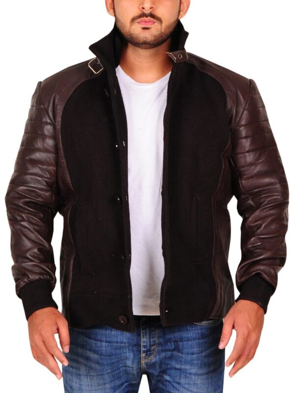 Stylish Men Brown Leather Jacket