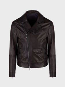 Men Dark Brown Leather Jacket - Mauve Tree - Image 2
