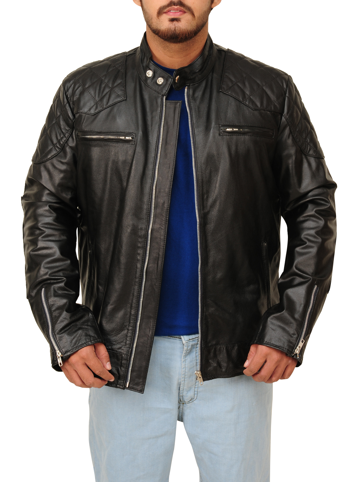 David-Beckham-jacket.jpg Pitch Black Leather Jacket - Image 1