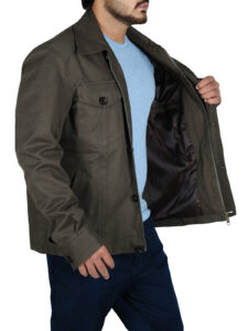 Ash Grey Cotton Jacket - Image 3