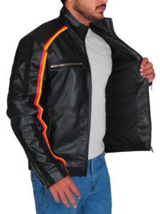 Trendy Black Leather Jacket - Image 3