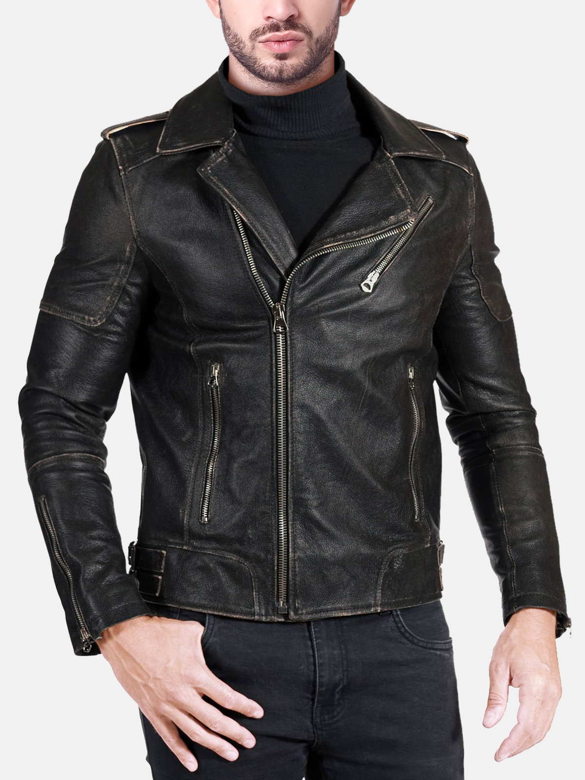 Distressed-Vintage-Leather-Jacket-For-Men-zoom-1-1-1-1.jpg Distressed Vintage Leather Jacket For Men - Mauve Tree - Image 1