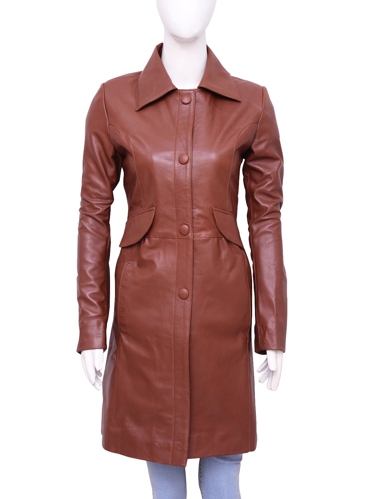 Doctor-Who-Donna-Noble-Coat-1.jpg Women Brown Trench Coat - Image 1