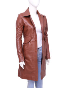 Women Brown Trench Coat - Image 3