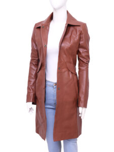 Women Brown Trench Coat - Image 4