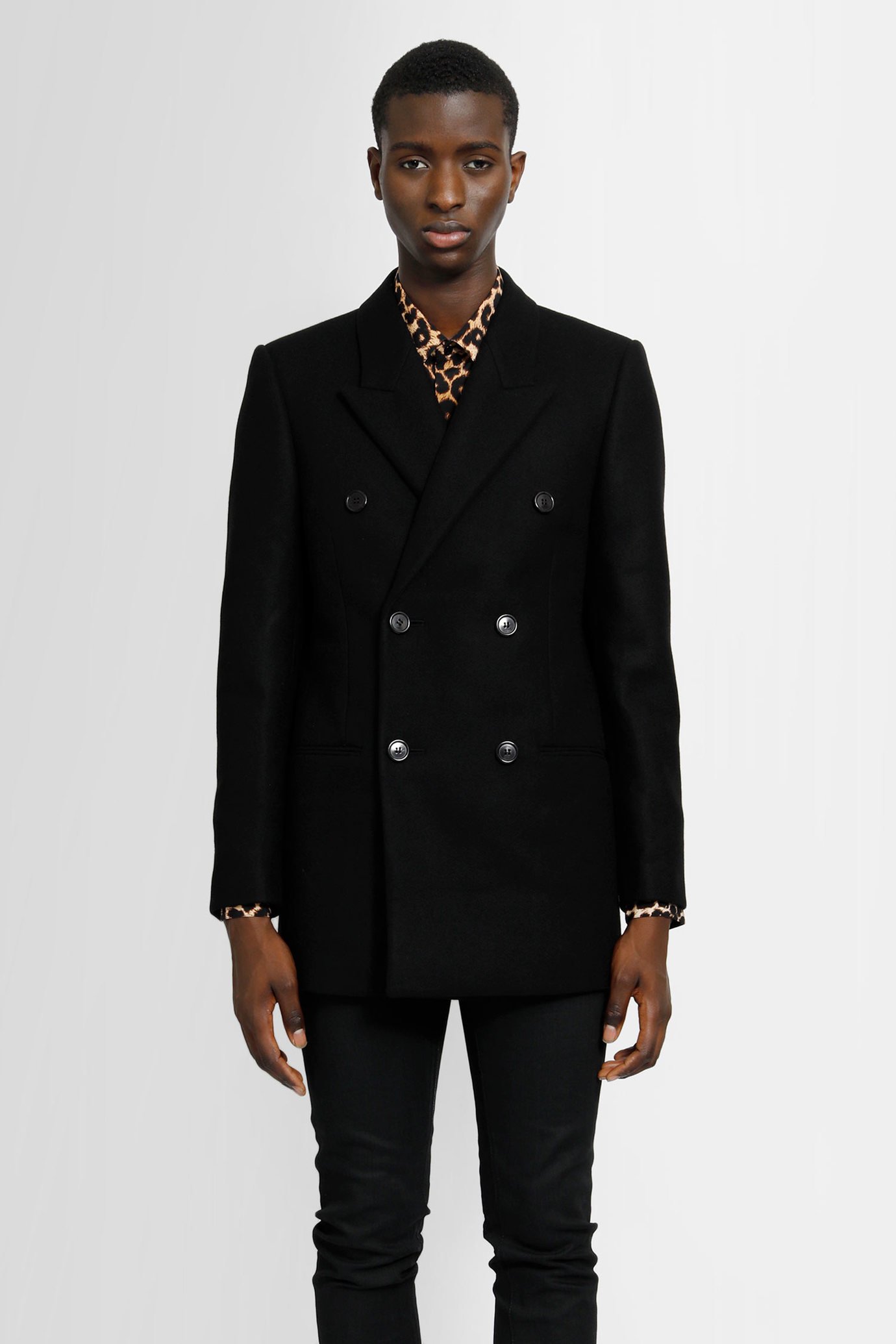 Double-Breasted-Mens-Black-Wool-Coat1.jpg Double Breasted Mens Black Wool Coat - Image 1