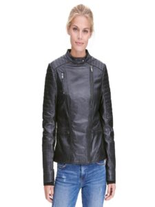 Black Moto Leather Jacket - Image 3
