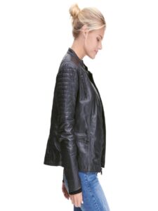 Black Moto Leather Jacket - Image 5