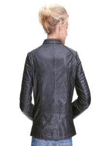 Black Moto Leather Jacket - Image 2