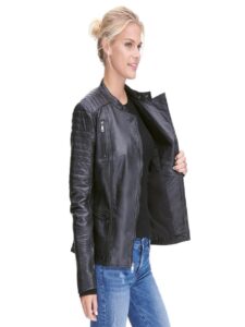Black Moto Leather Jacket - Image 4