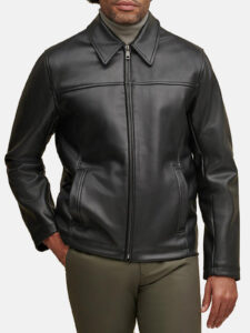 Elegant Black Best Biker Faux Leather Jacket For Men