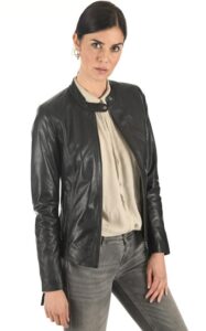 Women Beautiful Black Lambskin Leather Jacket