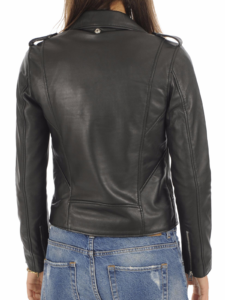 Black Women's Pure Leather Jacket - Image 4