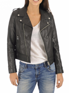 Black Women's Pure Leather Jacket