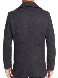Slim Fit Wool Blend Peacoat - Image 2