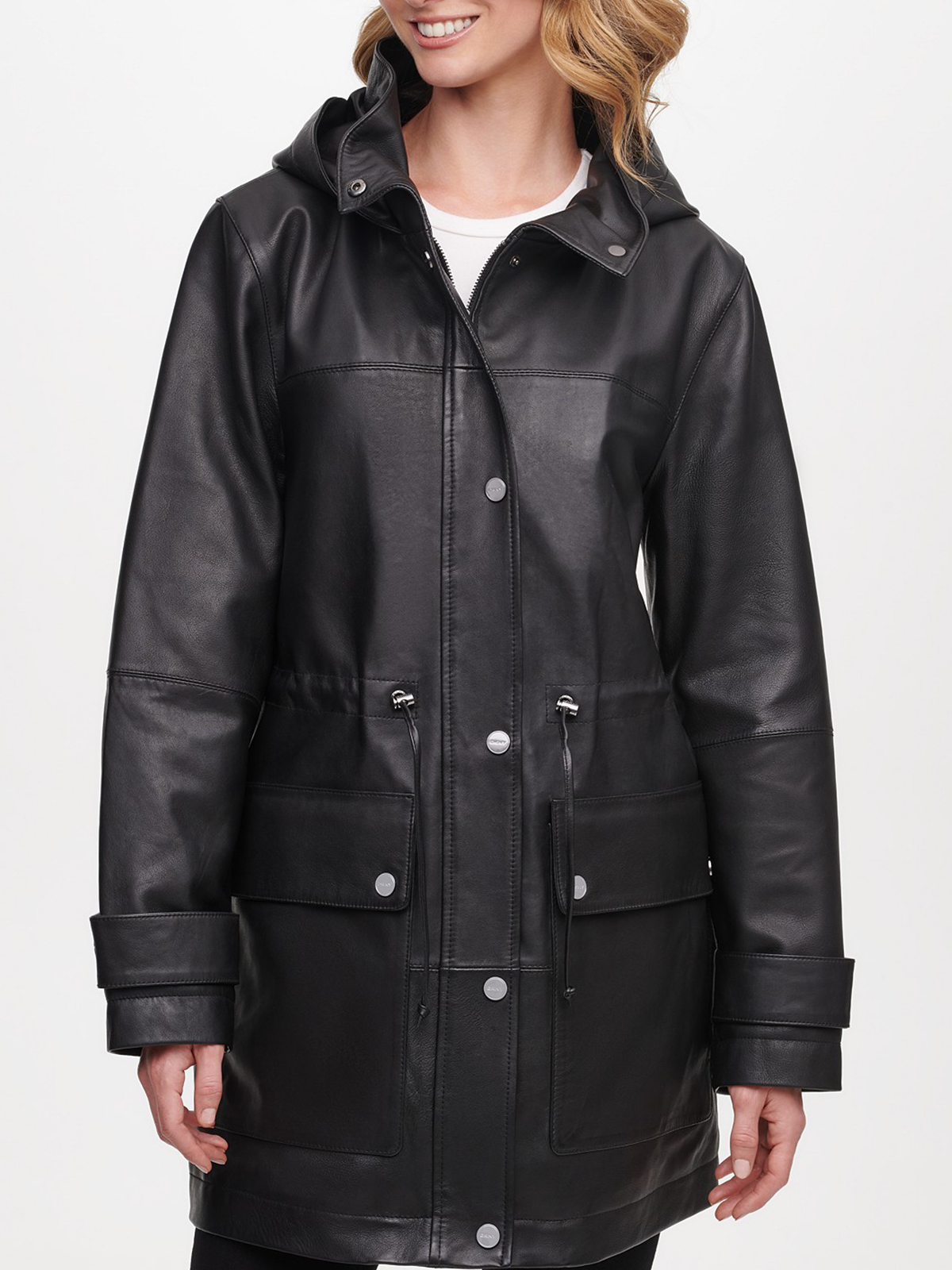 FASN195-Featured-1.jpg Stylish Black Hooded Leather Jacket - Image 1