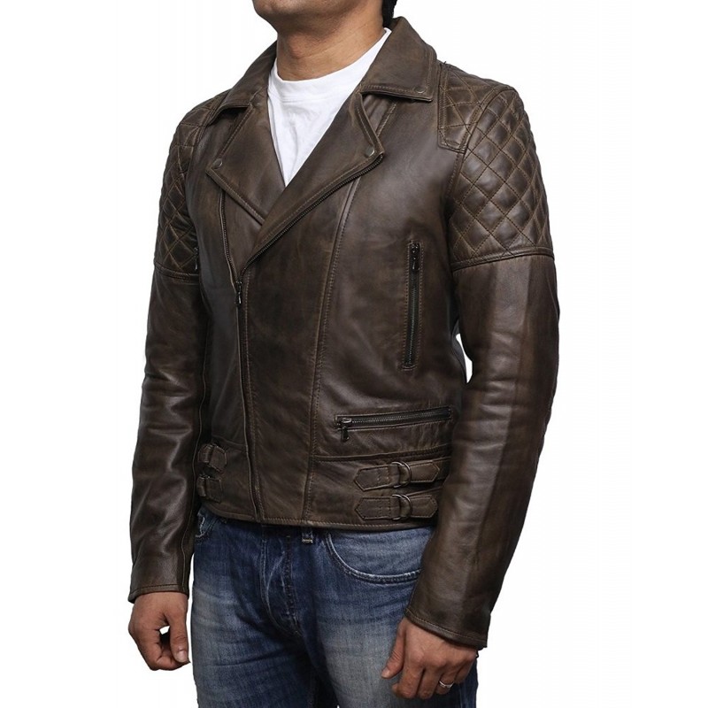 FASN429-Mens-Detailed-Stiched-Brown-Leather-Biker-Jacket-Front-1.jpg mens detailed stiched brown leather biker jacket - Image 1