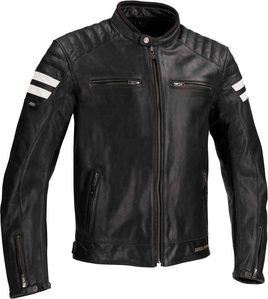 FASN437-Mens-Stripe-Black-Biker-Leather-Jacket-Featured-1.jpg mens stripe black biker leather jacket - Image 1