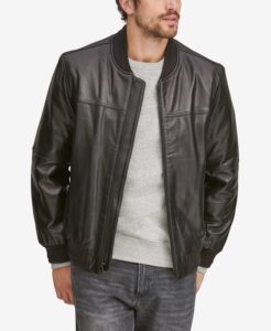 mens summit leather bomber jacket
