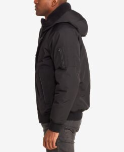 mens hooded bomber jacket 2 - Image 2