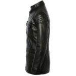 Exclusive Black Leather Coat For Men - Image 3
