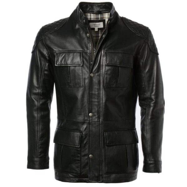 Exclusive Black Leather Coat For Men