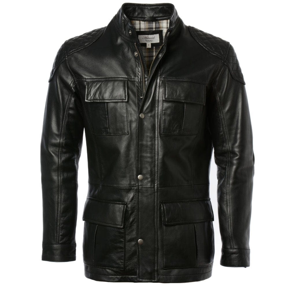 FASN659-Exclusive-Black-Leather-Coat-For-Men-Featured-1.jpg Exclusive Black Leather Coat For Men - Image 1