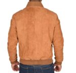 mens imperial suede leather jacket in tan - Image 3