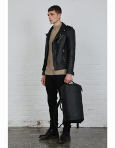 classic black quilted biker jacket - Image 3