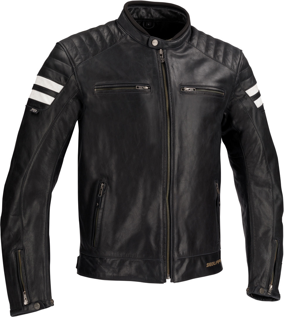 FASN749-Stripe-Leather-Biker-Jacket-Black-Featured-1.jpg stripe leather biker jacket black - Image 1