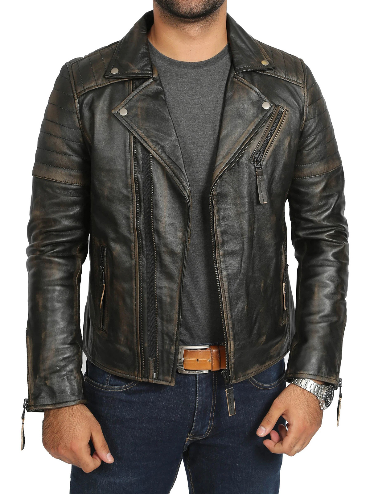 FASN766-Black-Rub-Off-Biker-Leather-Jacket-For-Men-Featured-1.jpg Black Rub Off Biker Leather Jacket For Men - Image 1