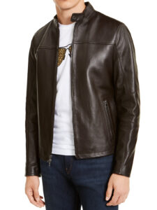 Brown Casual Leather Jacket For Men