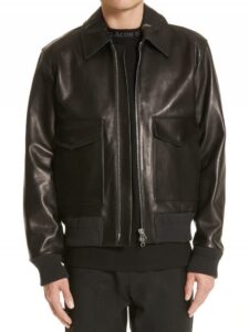 Black Lambskin Leather Jacket For Men - Mauve Tree - Image 4