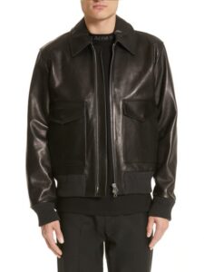 Black Lambskin Leather Jacket For Men - Mauve Tree